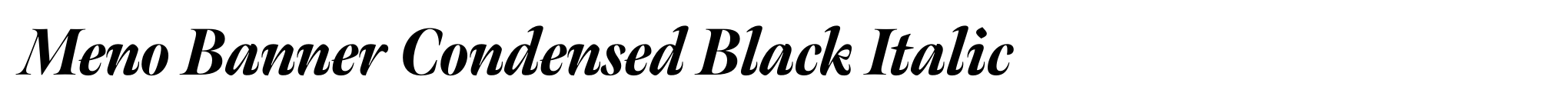 Meno Banner Condensed Black Italic image